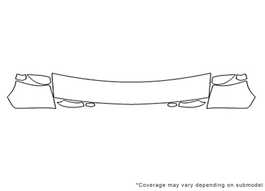 challenger 3M Clear Bra Hood Precut PPF Diagram
