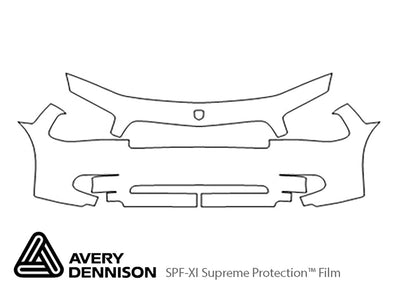 charger Avery Dennison Clear Bra Bumper Precut PPF Diagram