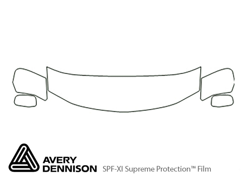 charger Avery Dennison Clear Bra Hood Precut PPF Diagram