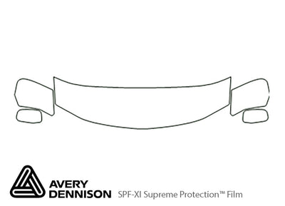 charger Avery Dennison Clear Bra Hood Precut PPF Diagram