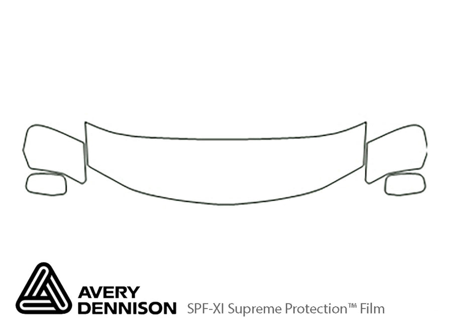 charger Avery Dennison Clear Bra Hood Precut PPF Diagram