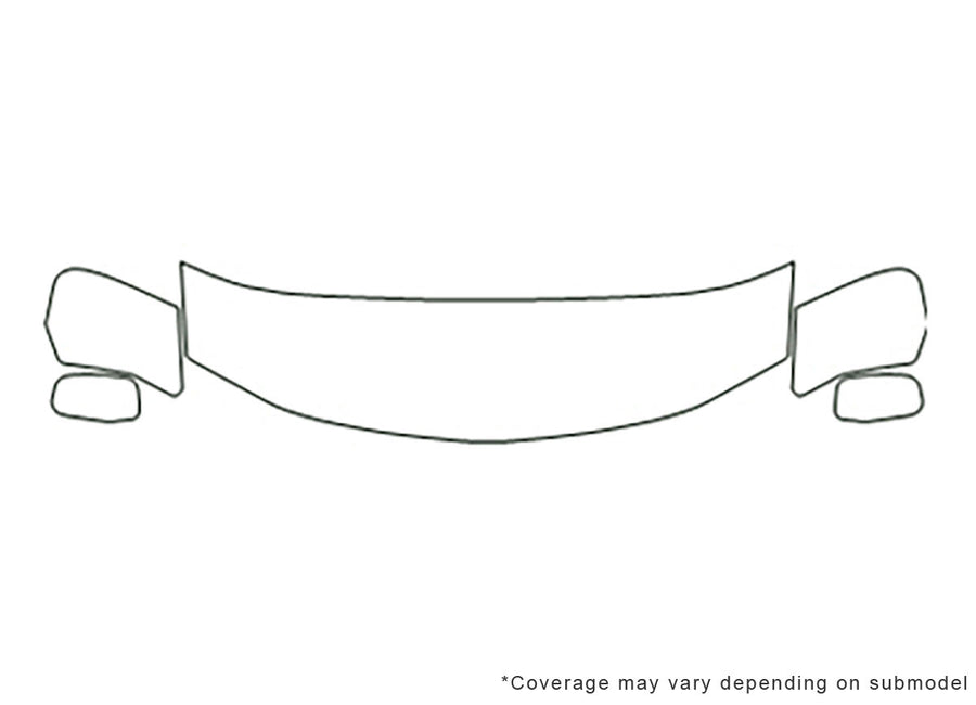 charger 3M Clear Bra Hood Precut PPF Diagram