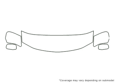 charger Avery Dennison Clear Bra Hood Precut PPF Diagram