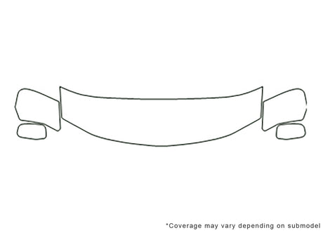 charger Avery Dennison Clear Bra Hood Precut PPF Diagram