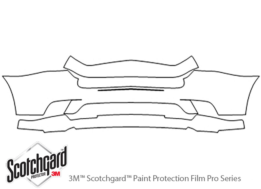 charger 3M Clear Bra Bumper Precut PPF Diagram
