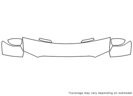 charger Avery Dennison Clear Bra Hood Precut PPF Diagram