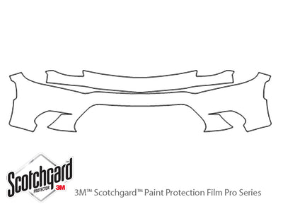 charger 3M Clear Bra Bumper Precut PPF Diagram