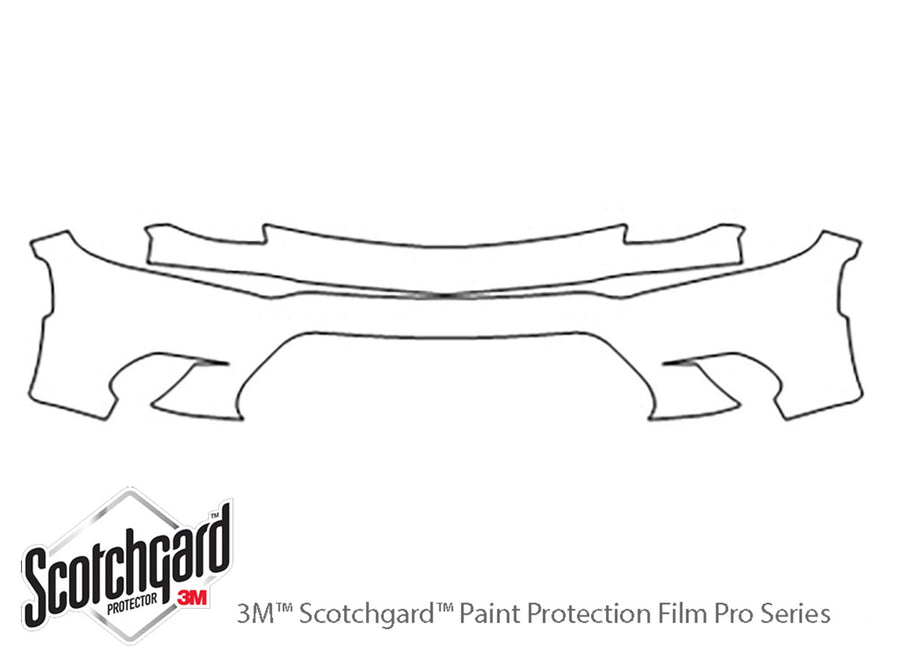 charger 3M Clear Bra Bumper Precut PPF Diagram