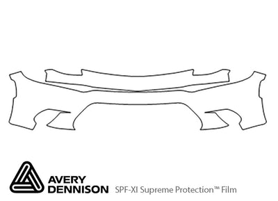charger Avery Dennison Clear Bra Bumper Precut PPF Diagram