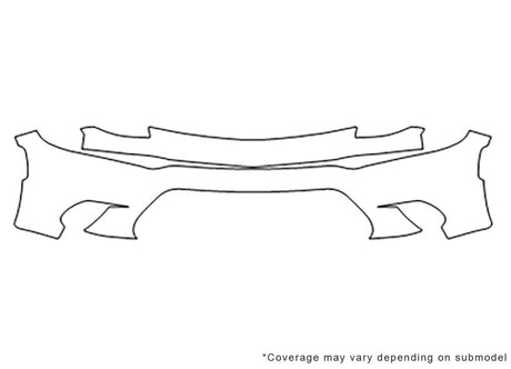 charger 3M Clear Bra Bumper Precut PPF Diagram
