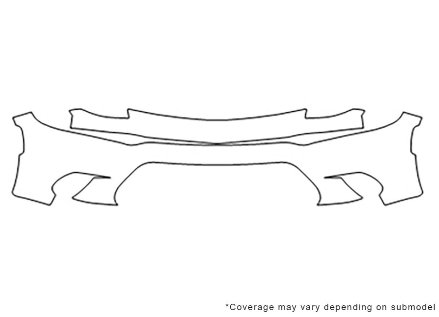 charger 3M Clear Bra Bumper Precut PPF Diagram