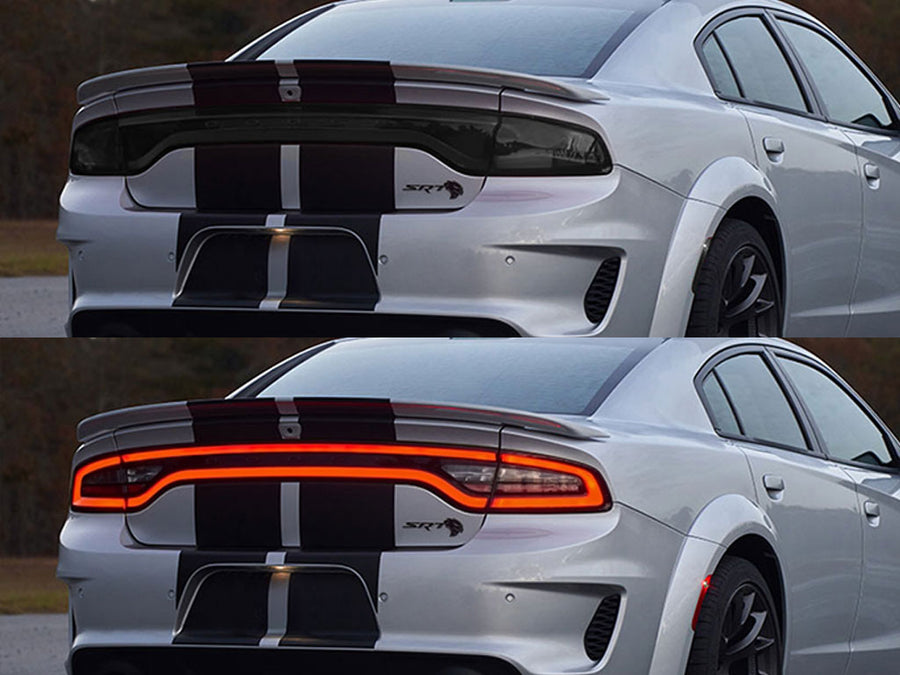 charger Before and After Smoked Taillights