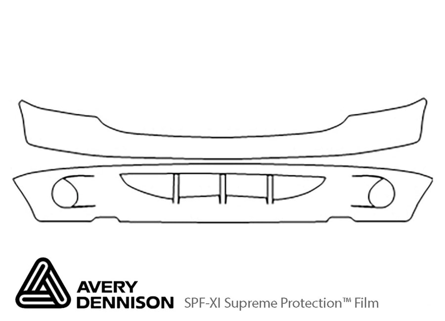 dakota Avery Dennison Clear Bra Bumper Precut PPF Diagram