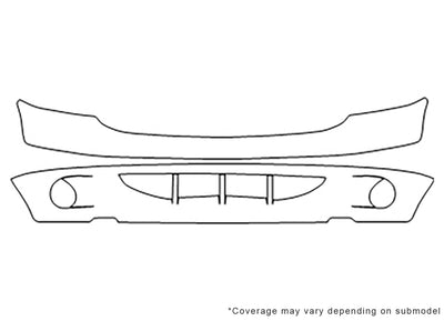 dakota Avery Dennison Clear Bra Bumper Precut PPF Diagram