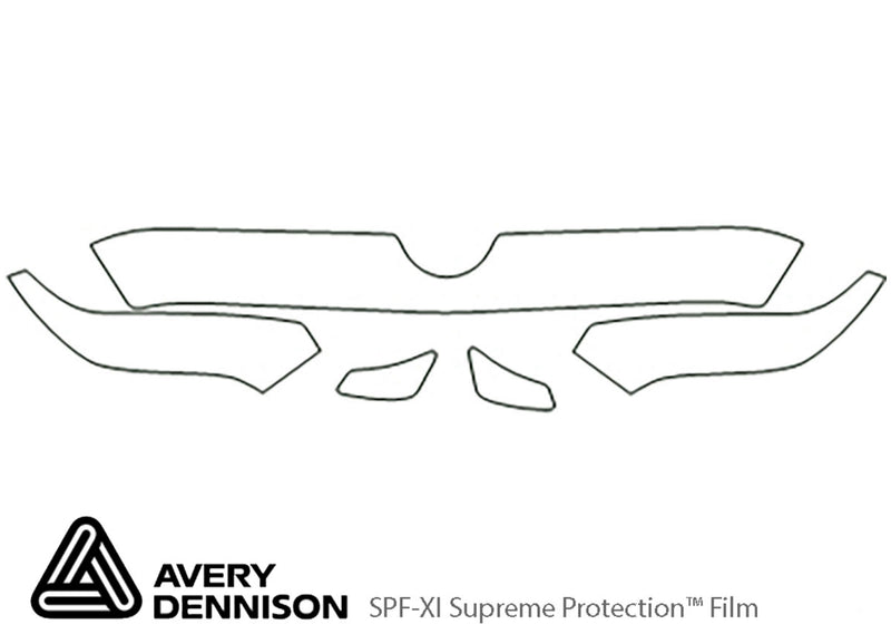 dakota Avery Dennison Clear Bra Hood Precut PPF Diagram