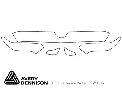 dakota Avery Dennison Clear Bra Hood Precut PPF Diagram