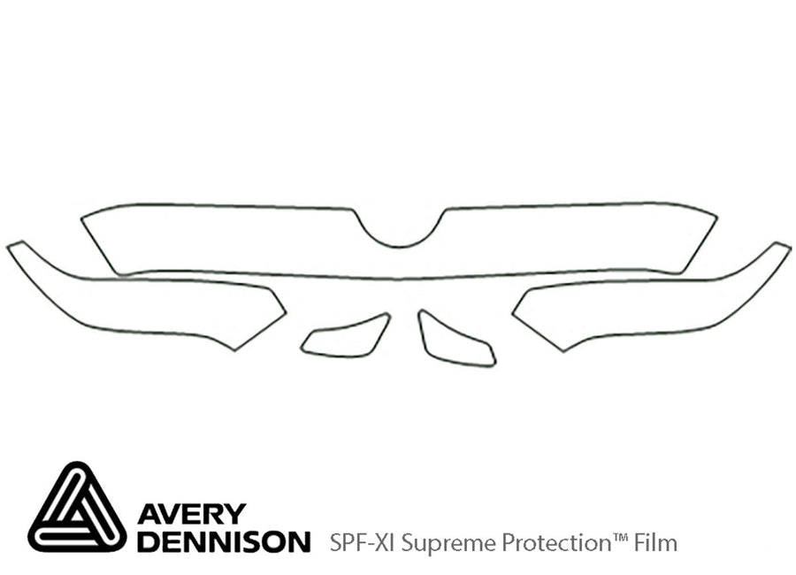 dakota Avery Dennison Clear Bra Hood Precut PPF Diagram
