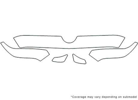 dakota 3M Clear Bra Hood Precut PPF Diagram