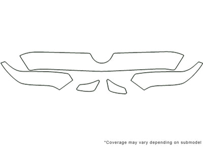 dakota Avery Dennison Clear Bra Hood Precut PPF Diagram