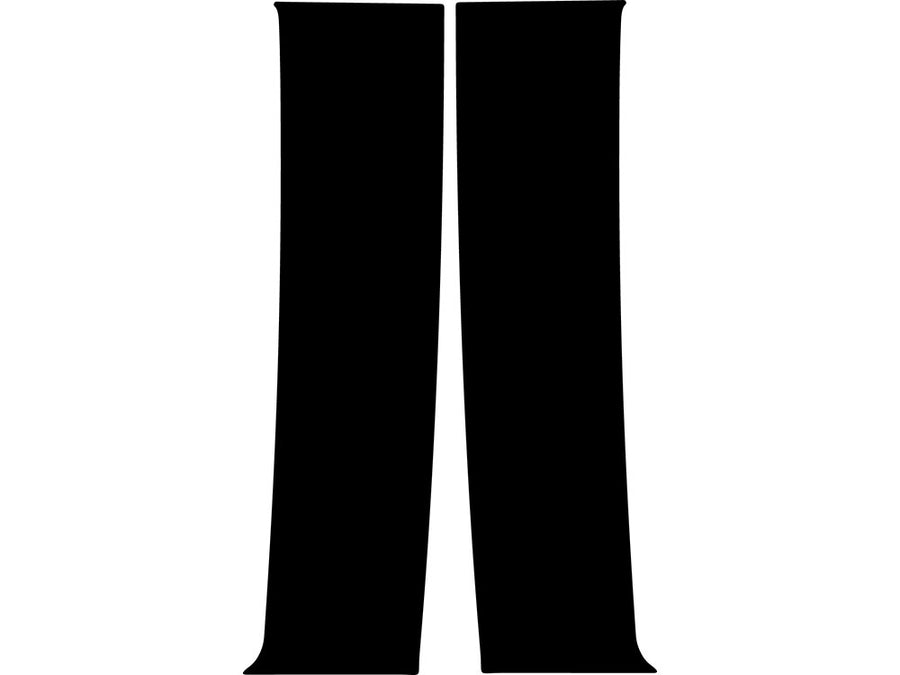 dodge dakota 1997-2004 (extended cab) Carbon Fiber Pillar Trim Diagram