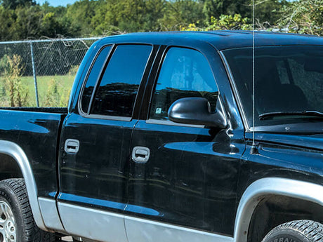 dodge dakota 1997-2004 (extended cab) Brushed Aluminum Black Pillar Cover Diagram