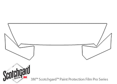dakota 3M Clear Bra Hood Precut PPF Diagram