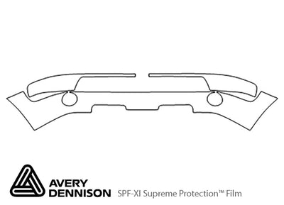 dakota Avery Dennison Clear Bra Bumper Precut PPF Diagram
