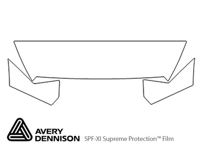 dakota Avery Dennison Clear Bra Hood Precut PPF Diagram