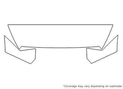 dakota 3M Clear Bra Hood Precut PPF Diagram