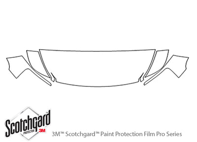 dakota 3M Clear Bra Hood Precut PPF Diagram