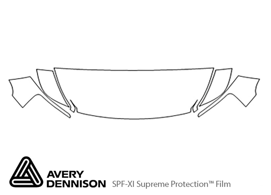 dakota Avery Dennison Clear Bra Hood Precut PPF Diagram