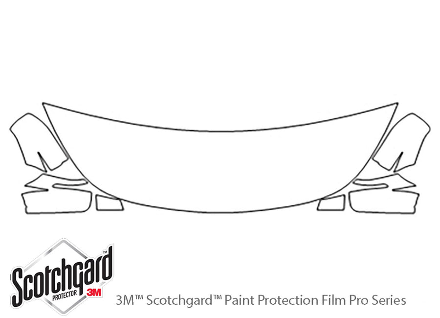 dart 3M Clear Bra Hood Precut PPF Diagram