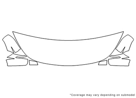 dart 3M Clear Bra Hood Precut PPF Diagram