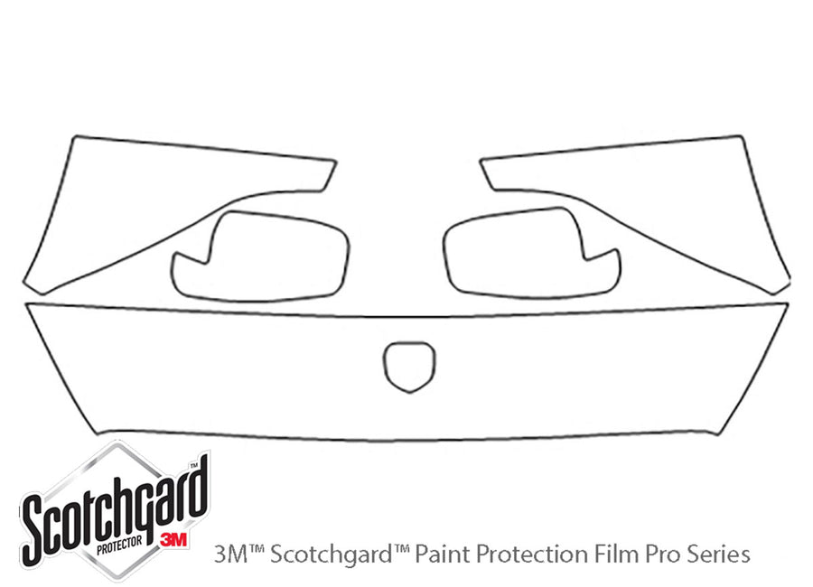 durango 3M Clear Bra Hood Precut PPF Diagram
