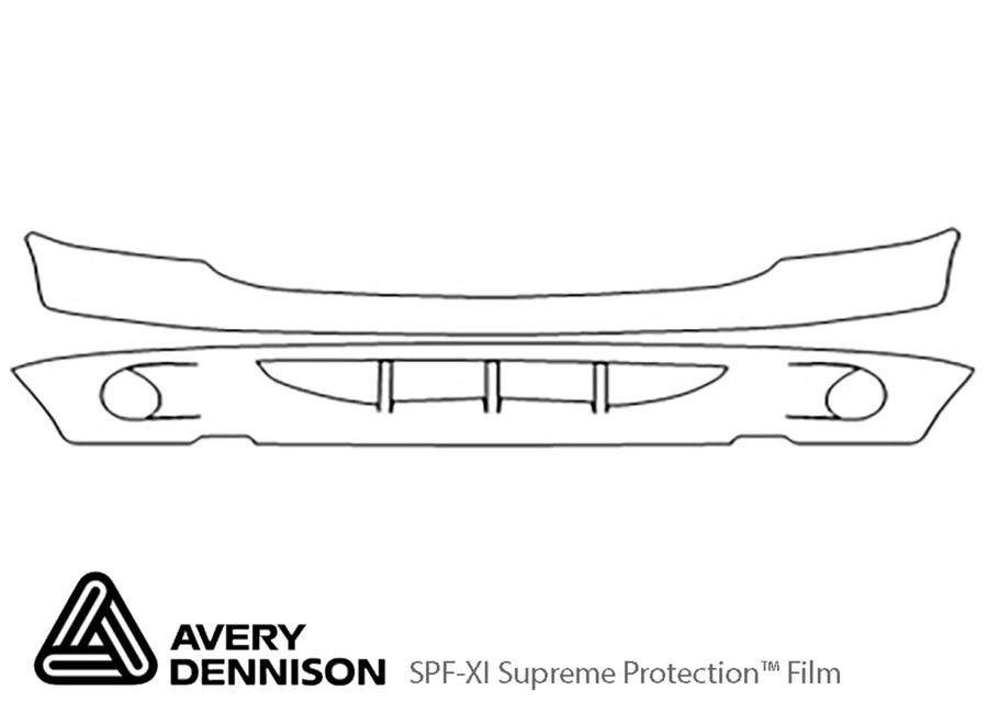 durango Avery Dennison Clear Bra Bumper Precut PPF Diagram