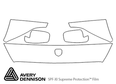 durango Avery Dennison Clear Bra Hood Precut PPF Diagram