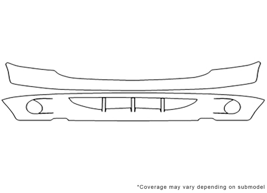durango 3M Clear Bra Bumper Precut PPF Diagram