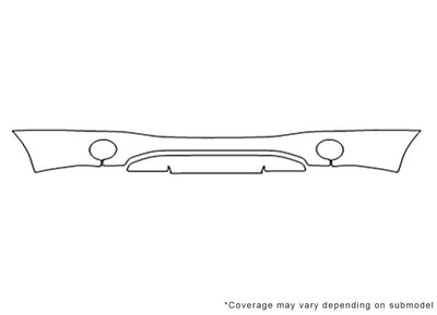 durango 3M Clear Bra Bumper Precut PPF Diagram