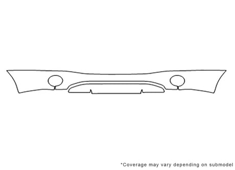 durango 3M Clear Bra Bumper Precut PPF Diagram