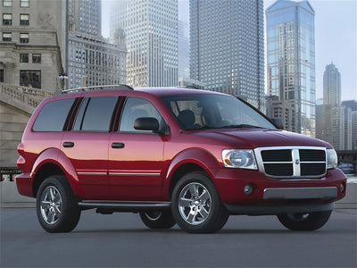 dodge durango 2004-2009 Brushed Aluminum Black Pillar Trim