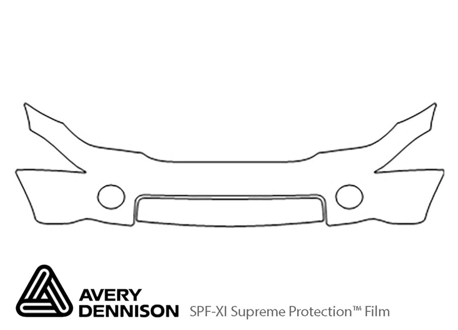 durango Avery Dennison Clear Bra Bumper Precut PPF Diagram
