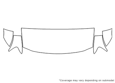 durango 3M Clear Bra Hood Precut PPF Diagram