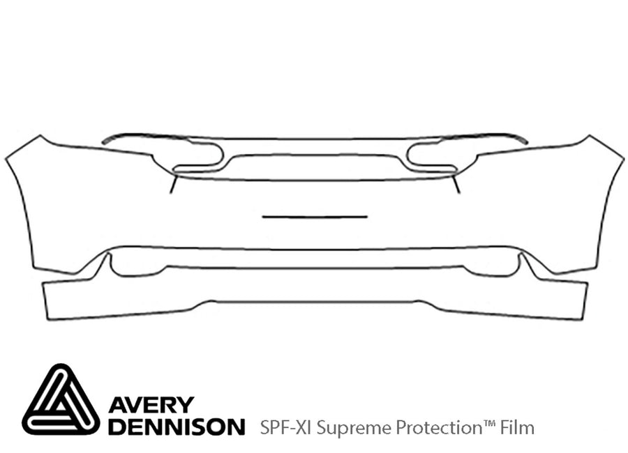 durango Avery Dennison Clear Bra Bumper Precut PPF Diagram