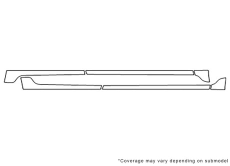 durango 3M Clear Bra Door Cup Precut PPF Diagram