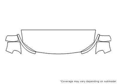 durango Avery Dennison Clear Bra Hood Precut PPF Diagram