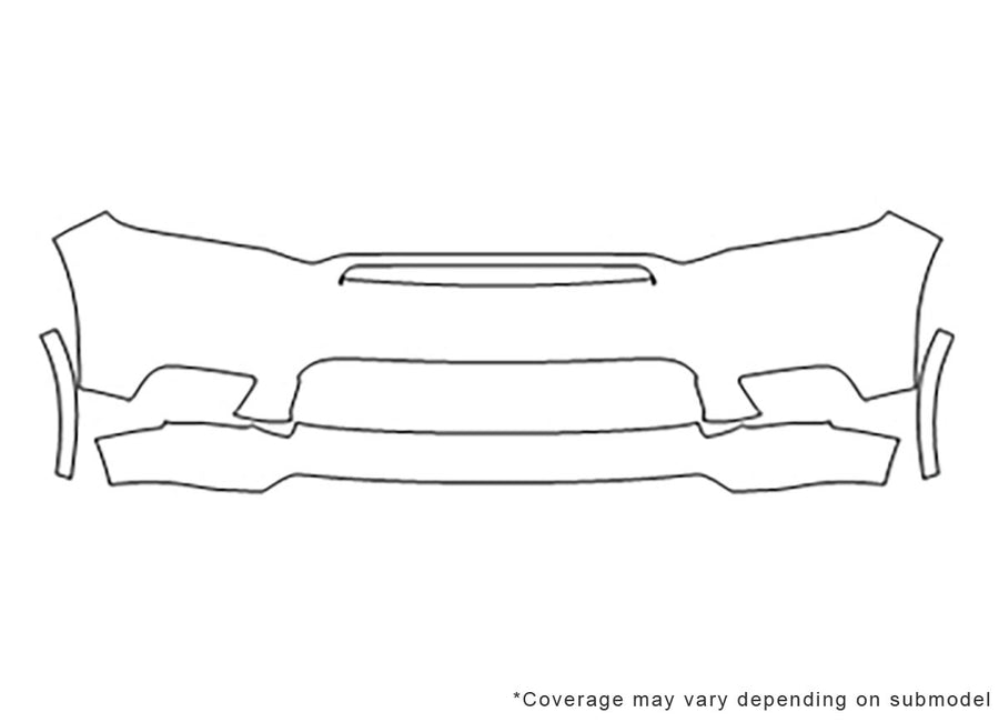 durango 3M Clear Bra Bumper Precut PPF Diagram