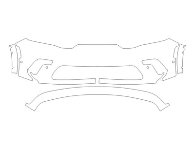 durango Avery Dennison Clear Bra Bumper Precut PPF Diagram