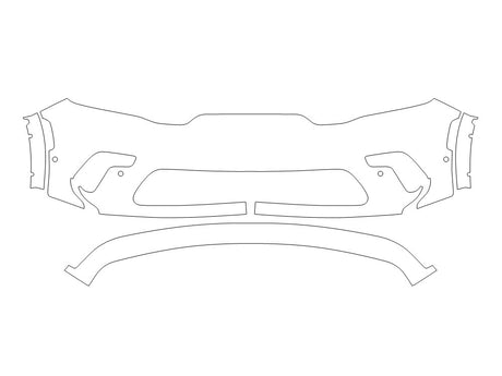 durango Avery Dennison Clear Bra Bumper Precut PPF Diagram