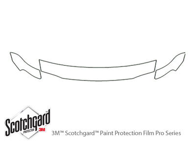 grand caravan 3M Clear Bra Hood Precut PPF Diagram