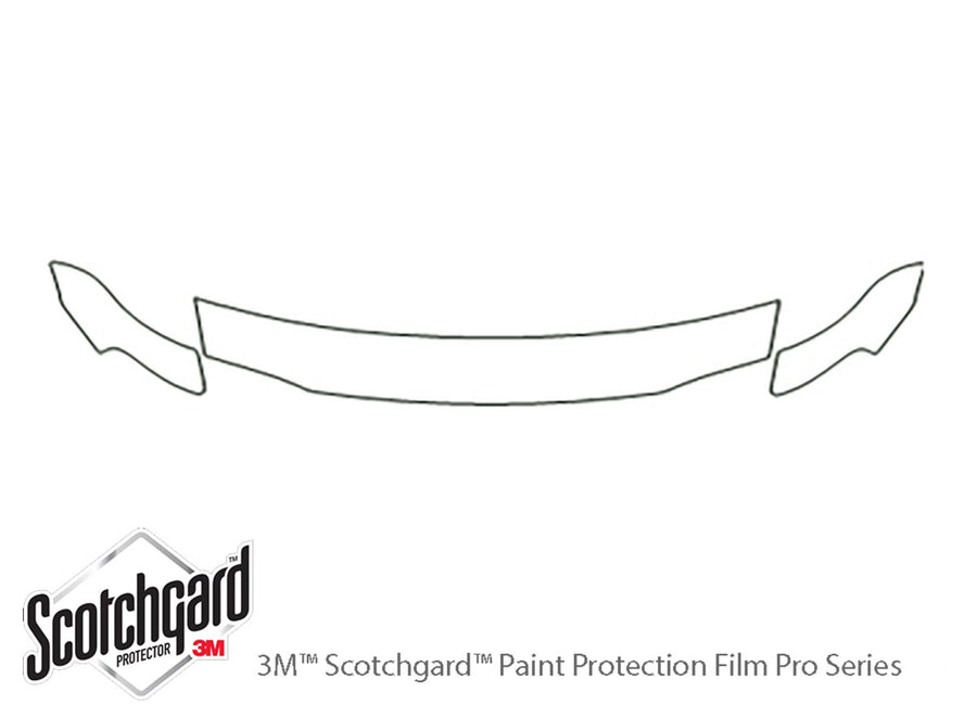 grand caravan 3M Clear Bra Hood Precut PPF Diagram